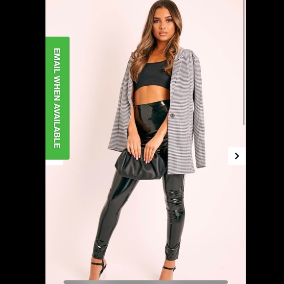 Rebellious BLACK SHINY VINYL PU LEGGINGS - RIO - Picture 3 of 3